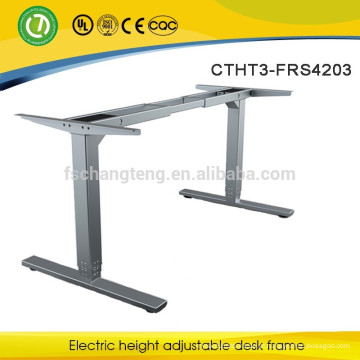 Estrutura de mesa de trabalho europeu com suporte ajustável para mesa para laptops e tampos de mesa (PRATA, pode ser preta)